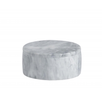 Andrea House - Μαρμάρινο Κουτί Με Καπάκι Round White Ø12,5cm