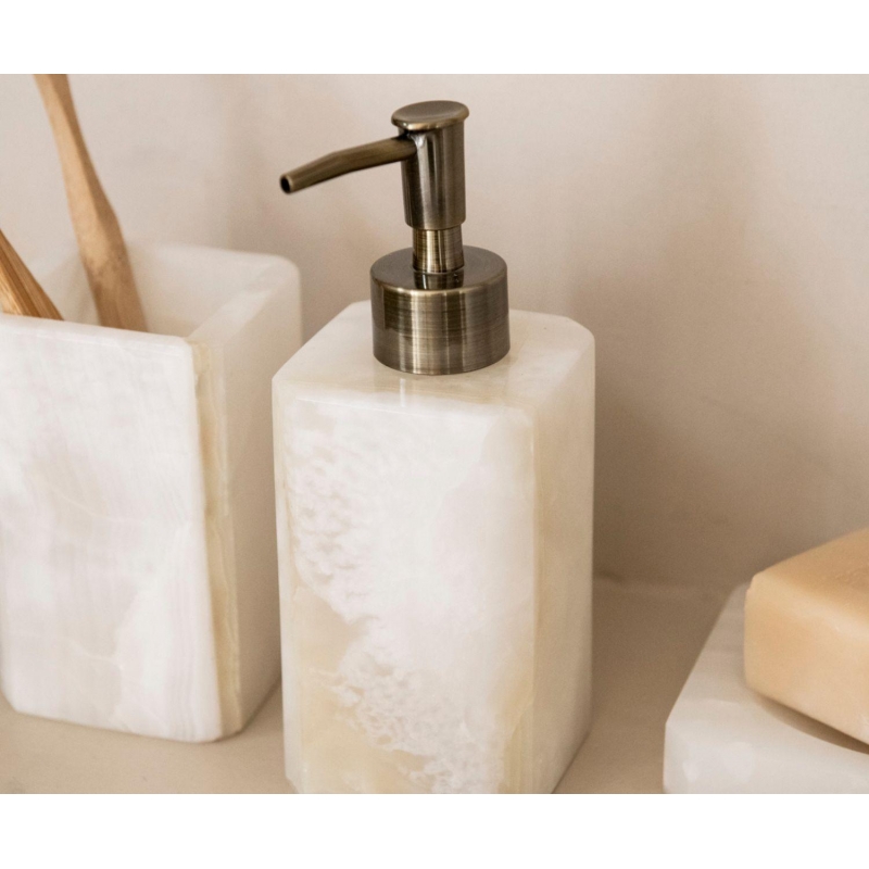 Andrea House - Μαρμάρινη Αντλία Για Σαπούνι White/Beige Marble Andrea House - Μαρμάρινη Αντλία Για Σαπούνι White/Beige Marble