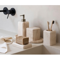 Andrea House - Μαρμάρινο Ποτηράκι Για Οδοντόβουρτσες Travertine Marble