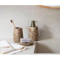 Andrea House - Μαρμάρινο Ποτηράκι Για Οδοντόβουρτσες Brown Marble Andrea House - Μαρμάρινο Ποτηράκι Για Οδοντόβουρτσες Brown Marble