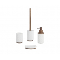 Andrea House - Θήκη Για Χαρτομάντηλα Polyresin Stripes Acacia Wood