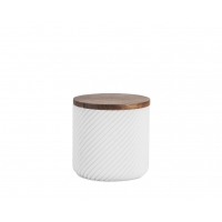 Andrea House - Κουτί Μπάνιου Polyresin Stripes Acacia Wood