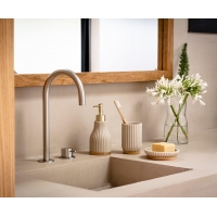 Andrea House - Αντλία Για Σαπούνι Wood/Beige Resin