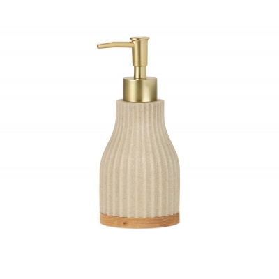 Andrea House - Αντλία Για Σαπούνι Wood/Beige Resin