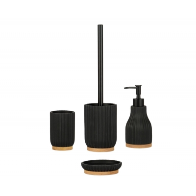 Andrea House - Αντλία Για Σαπούνι Wood/Black Resin