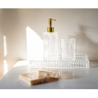 Andrea House - Αντλία Για Σαπούνι Diamond Glass Golden