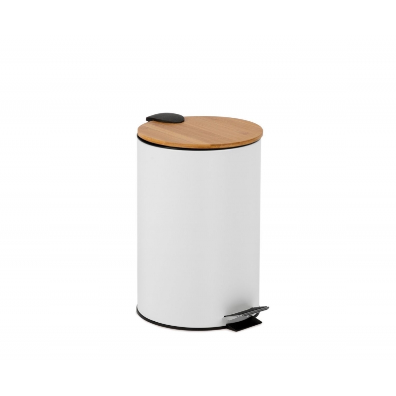 Andrea House - Κάδος Κουζίνας 12L Nordic White/Bamboo