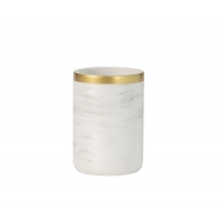 Andrea House - Ποτηράκι Για Οδοντόβουρτσες Classic Marble Effect White Andrea House - Ποτηράκι Για Οδοντόβουρτσες Classic Marble Effect White