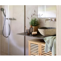 Andrea House - Ποτηράκι Για Οδοντόβουρτσες Grey Glass Acacia Andrea House - Ποτηράκι Για Οδοντόβουρτσες Grey Glass Acacia