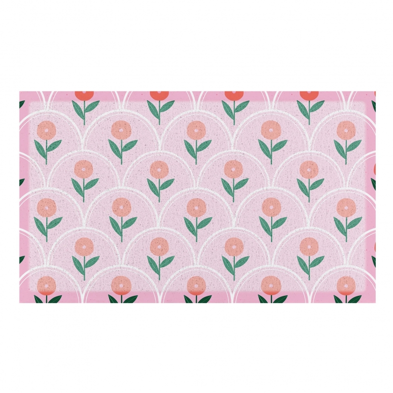 Artsy Mats - Χαλάκι Εισόδου Pink Floral Pattern 70x40cm