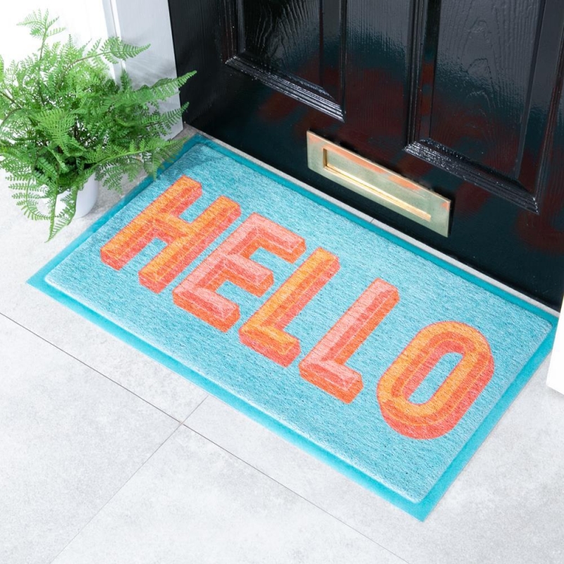 Artsy Mats - Χαλάκι Εισόδου Blue Hello 70x40cm Artsy Mats - Χαλάκι Εισόδου Blue Hello 70x40cm