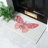 Artsy Mats - Χαλάκι Εισόδου Orange Flower Butterfly 70x40cm Artsy Mats - Χαλάκι Εισόδου Orange Flower Butterfly 70x40cm