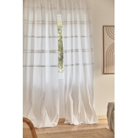Calma House - Έτοιμη Κουρτίνα Inca White 140x280cm Calma House - Έτοιμη Κουρτίνα Inca White 140x280cm