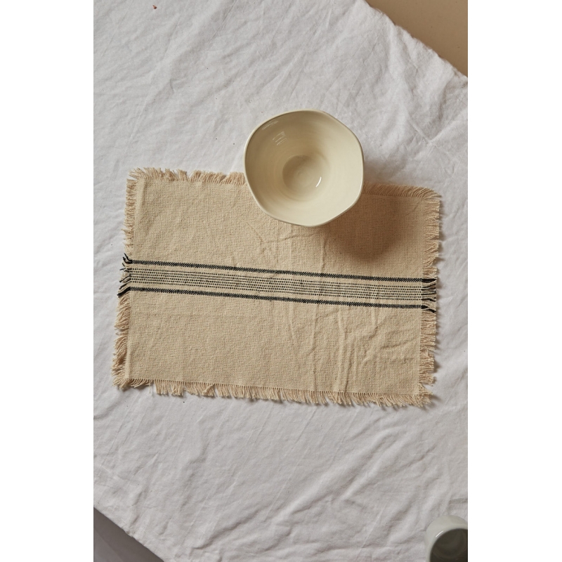 Calma House - Βαμβακερό Σουπλά Capri Black 35x50cm Calma House - Βαμβακερό Σουπλά Capri Black 35x50cm