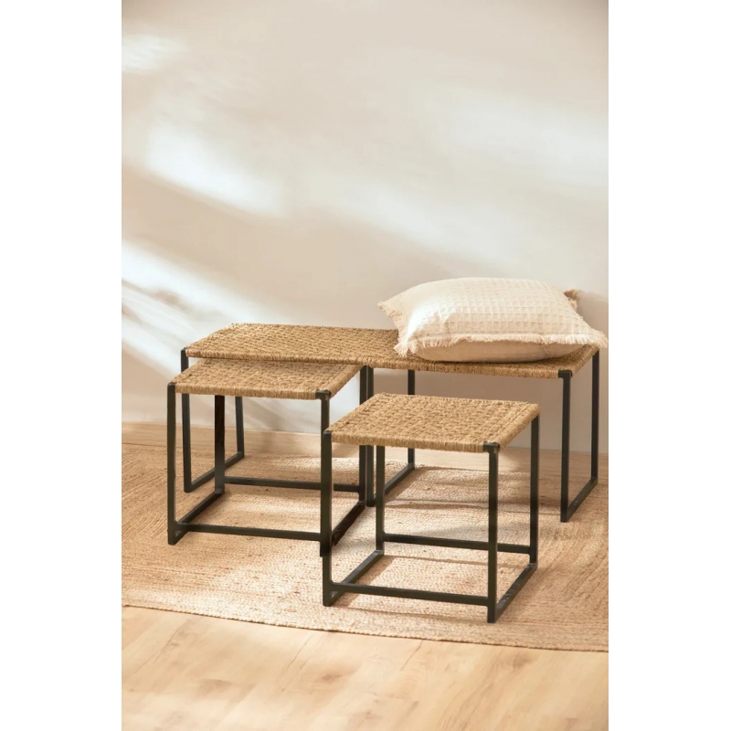 Calma House - Χειροποίητο Παγκάκι Braid Natural 45x120cm