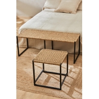 Calma House - Χειροποίητο Παγκάκι Braid Natural 45x120cm