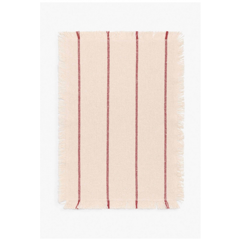 Calma House - Βαμβακερό Σουπλά Ploma Red 35x50cm