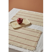Calma House - Βαμβακερό Σουπλά Ploma Red 35x50cm