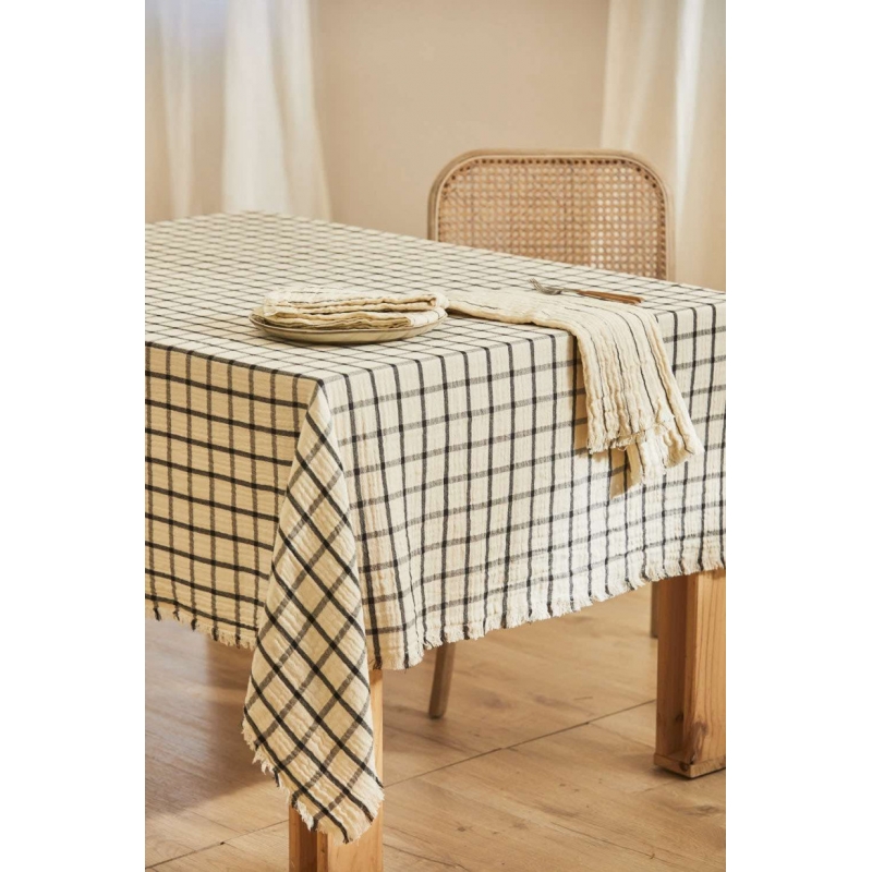 Calma House - Τραπεζομάντηλο Piazze Ecru 160x160cm Calma House - Τραπεζομάντηλο Piazze Ecru 160x160cm