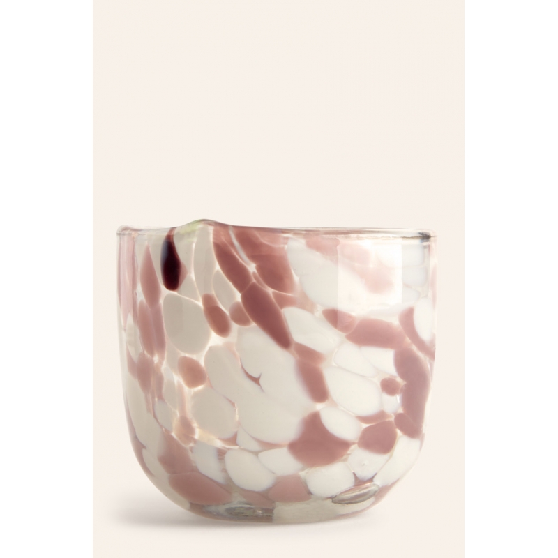 Calma House - Γυάλινο Ποτήρι Beira Pink 8x8cm