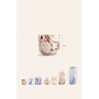 Calma House - Γυάλινο Ποτήρι Beira Pink 8x8cm