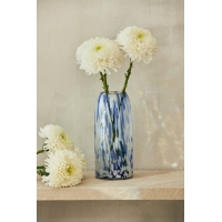 Calma House - Γυάλινο Βάζο Beira Blue 28cm