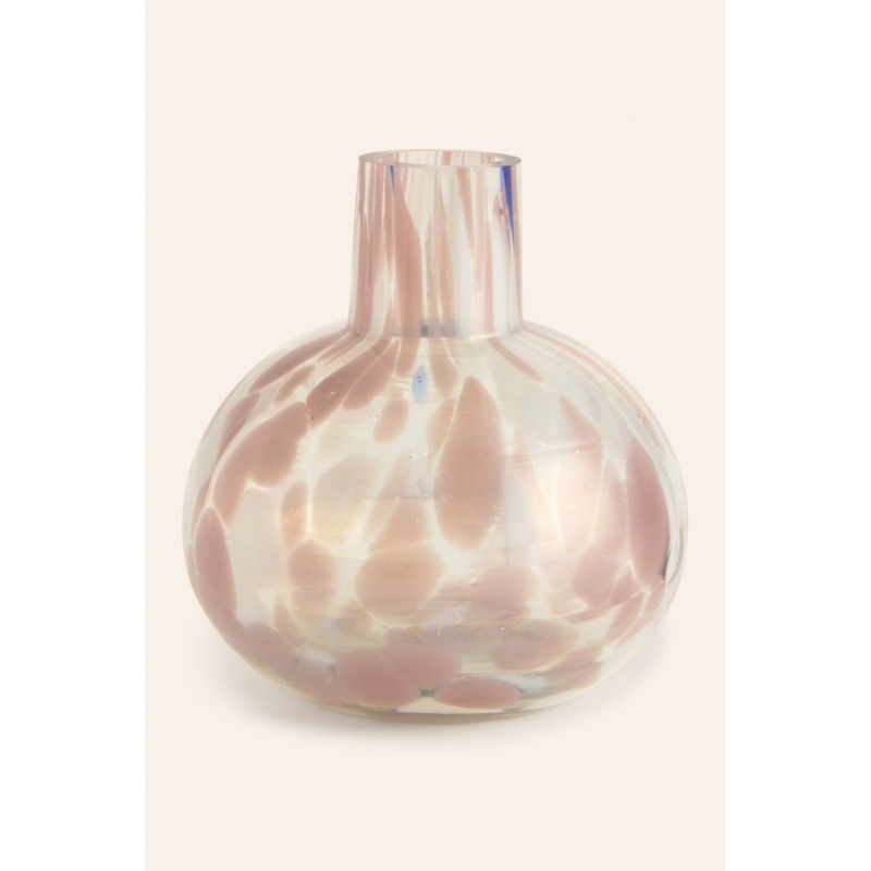 Calma House - Στρογγυλό Γυάλινο Βάζο Beira Pink 10cm Calma House - Στρογγυλό Γυάλινο Βάζο Beira Pink 10cm
