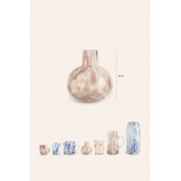 Calma House - Στρογγυλό Γυάλινο Βάζο Beira Pink 10cm Calma House - Στρογγυλό Γυάλινο Βάζο Beira Pink 10cm