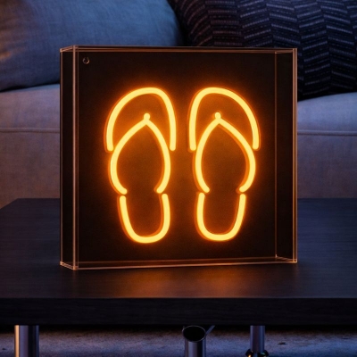 Light Me Up - Επιτραπέζιο Φωτιστικό NEON Mini Box Flip Flops Light Me Up - Επιτραπέζιο Φωτιστικό NEON Mini Box Flip Flops