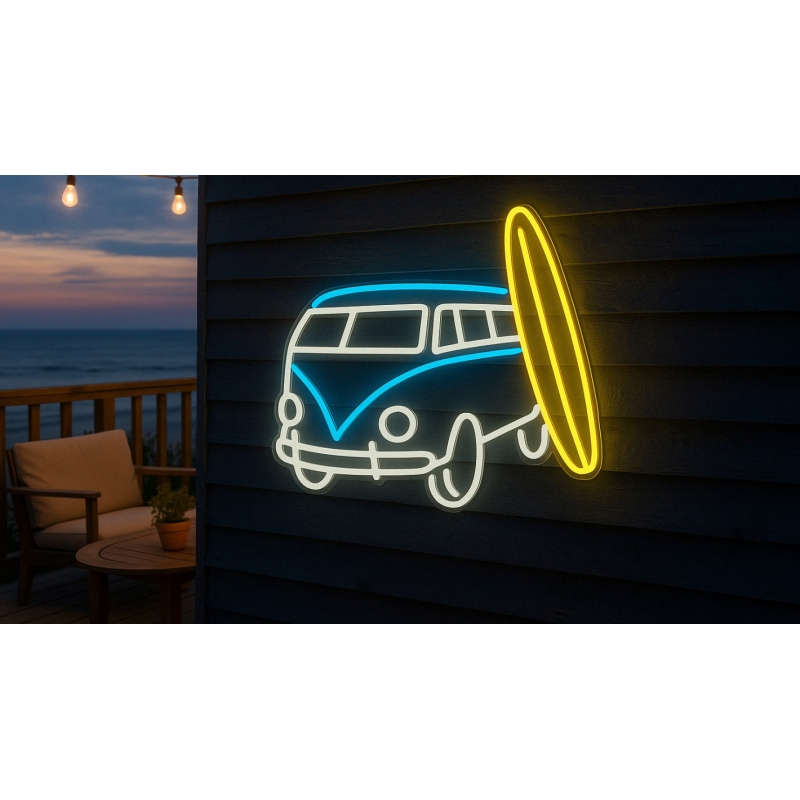 Light Me Up - Φωτιστικό Τοίχου NEON Van Surf Light Me Up - Φωτιστικό Τοίχου NEON Van Surf