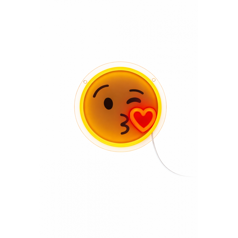 Light Me Up - Φωτιστικό Τοίχου NEON Emoji Kiss