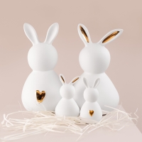 Raeder - Πορσελάνινο Διακοσμητικό Bunny Μan Gold Heart Large