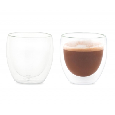 Andrea House - Σετ 2 Ποτήρια Latte Γυάλινα Διπλού Τοιχώματος 250ml