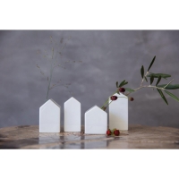 Raeder - Σετ 4 Μίνι Βάζα Πορσελάνης Houses White