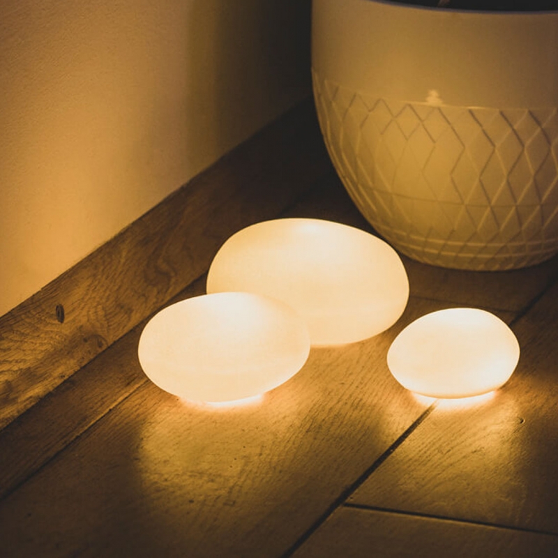 Raeder - Natural elements. Σετ 3 Πορσελάνινα Βότσαλα LED
