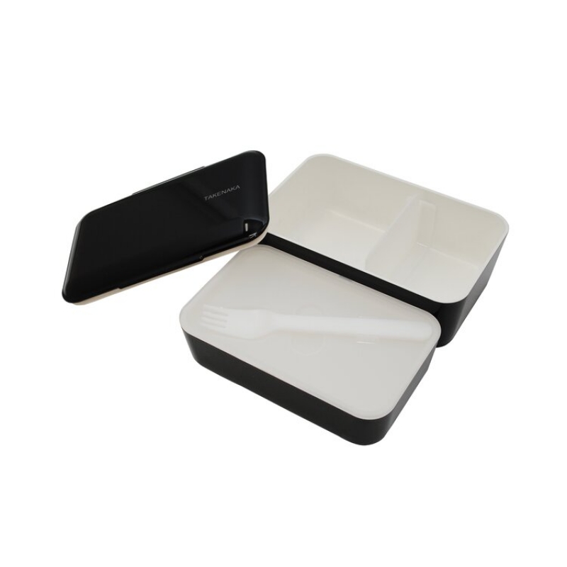 Takenaka - Bento Bite Box Dual Black Pepper Από Ανακυκλωμένο PET 17,2 x 10,9 x 10,6 cm Takenaka - Bento Bite Box Dual Black Pepper Από Ανακυκλωμένο PET 17,2 x 10,9 x 10,6 cm