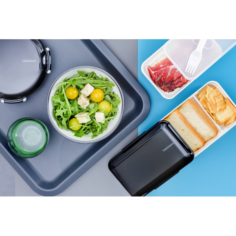 Takenaka - Bento Bite Box Dual Black Pepper Από Ανακυκλωμένο PET 17,2 x 10,9 x 10,6 cm Takenaka - Bento Bite Box Dual Black Pepper Από Ανακυκλωμένο PET 17,2 x 10,9 x 10,6 cm