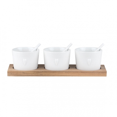Raeder - Ξύλινη Βάση Με Μίνι Μπολ Για Dip Served Three Ways