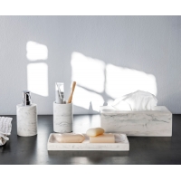 Andrea House - Θήκη Για Χαρτομάντηλα White Marble Effect Andrea House - Θήκη Για Χαρτομάντηλα White Marble Effect
