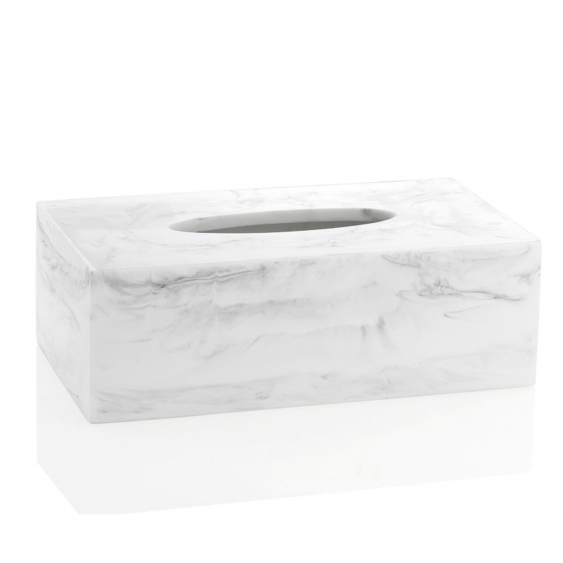 Andrea House - Θήκη Για Χαρτομάντηλα White Marble Effect Andrea House - Θήκη Για Χαρτομάντηλα White Marble Effect