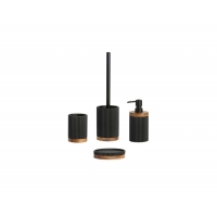 Andrea House - Ποτηράκι Για Οδοντόβουρτσες Wood/Black Andrea House - Ποτηράκι Για Οδοντόβουρτσες Wood/Black