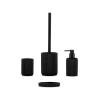 Andrea House - Ποτηράκι Για Οδοντόβουρτσες Black Resin Stripes Andrea House - Ποτηράκι Για Οδοντόβουρτσες Black Resin Stripes