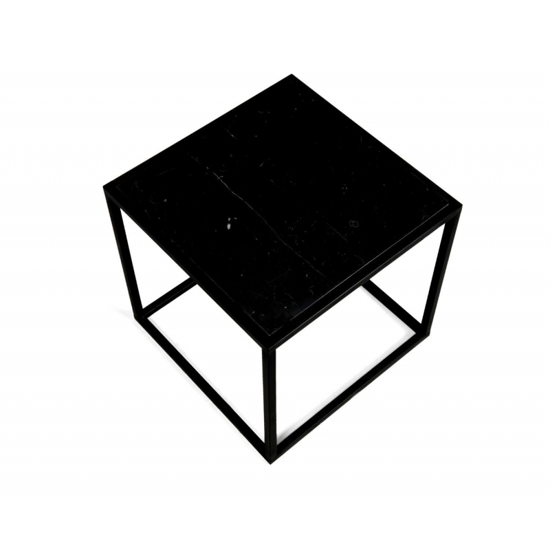 Andrea House - Βοηθητικό Τραπεζάκι Black Marble Cube
