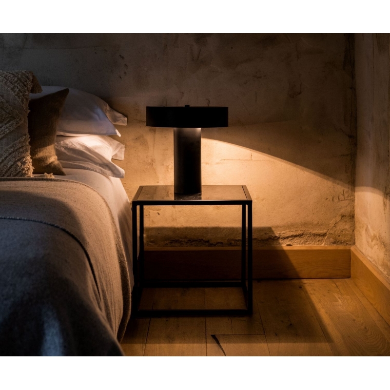 Andrea House - Βοηθητικό Τραπεζάκι Black Marble Cube