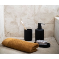 Andrea House - Ποτηράκι Για Οδοντόβουρτσες Black Resin Stripes Andrea House - Ποτηράκι Για Οδοντόβουρτσες Black Resin Stripes