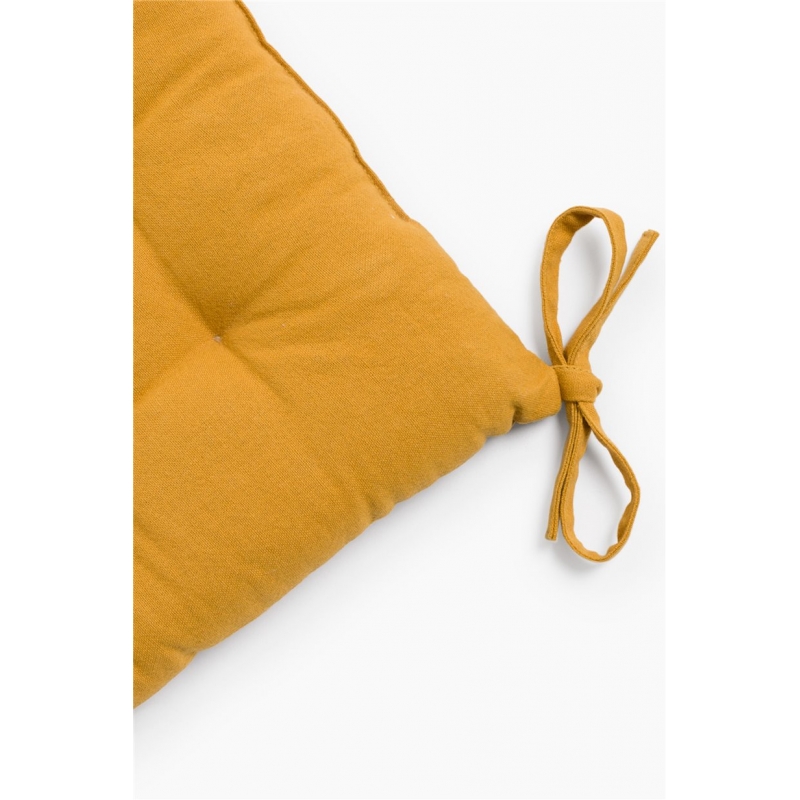 Calma House - Τετράγωνο Μαξιλάρι Καρέκλας Gavema Mustard 40x40cm