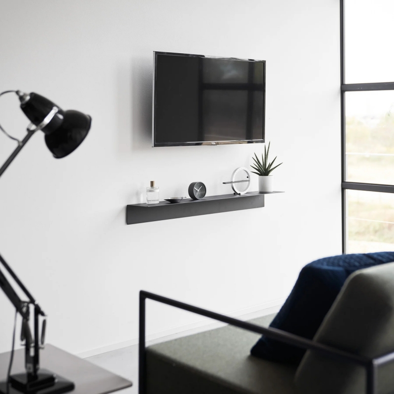 Yamazaki - Επιτοίχιο Ράφι Με Μαγνητική Επιφάνεια 90cm Tower BK