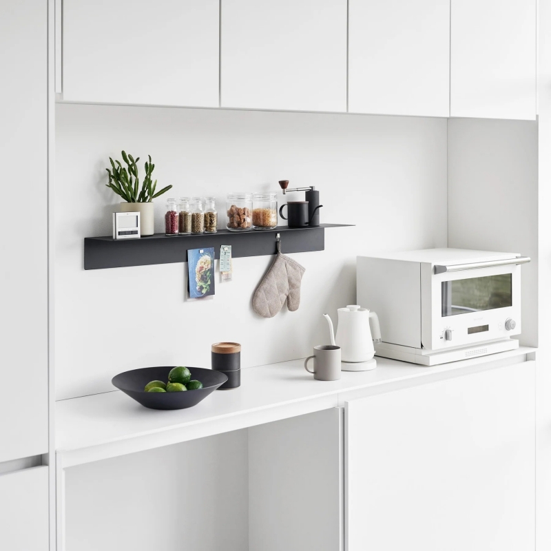 Yamazaki - Επιτοίχιο Ράφι Με Μαγνητική Επιφάνεια 90cm Tower BK