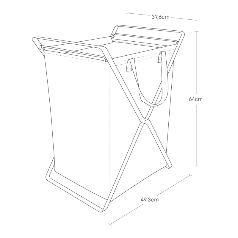 Yamazaki - Πτυσσόμενο Καλάθι Για Άπλυτα Hamper Tower Large WH