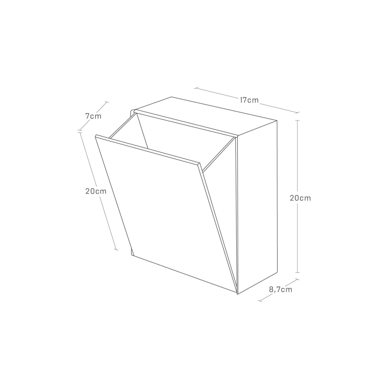 Yamazaki - Επιτοίχιο Κουτί Αποθήκευσης / Κάδος Απορριμάτων WH
